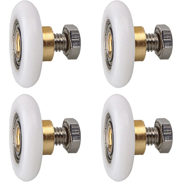 Dusjdørrulle, rullehjul for dusjdør skyvedør ruller erstatningshjul for rulle 4 stk (20MM)
