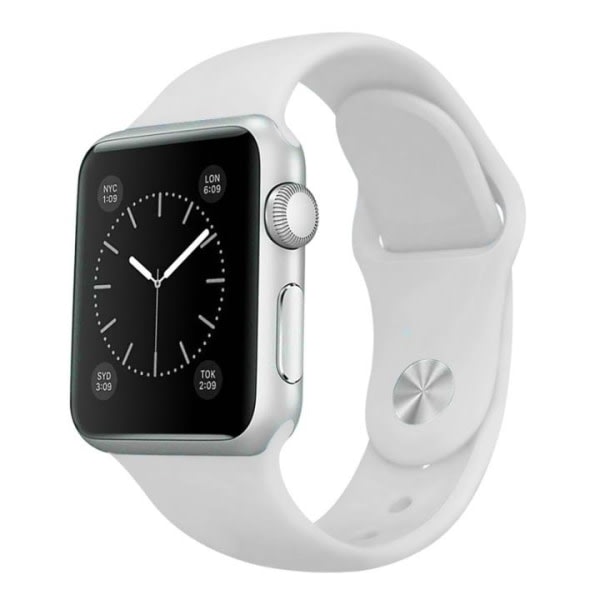 Silikon urrem til Apple Watch, 38/40 mm, Hvid