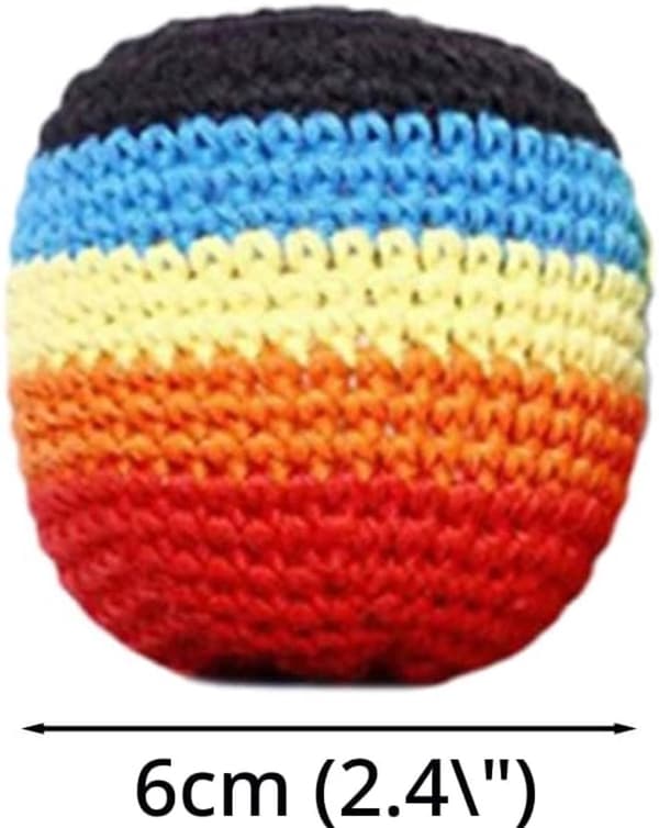 Pakke med 6 heklede bomullsposer, 6 cm, stil 1