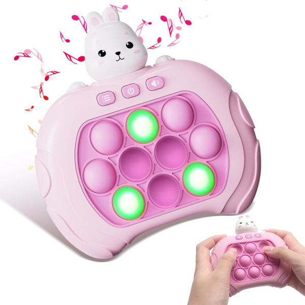 Popspel Sensoriska Fidgetleksaker för Barn, Upp Fidget Popper Spel Tryck Bubbla Mönster Popping Spel, Pop it Spel Sensoriska Leksaker - Rosa