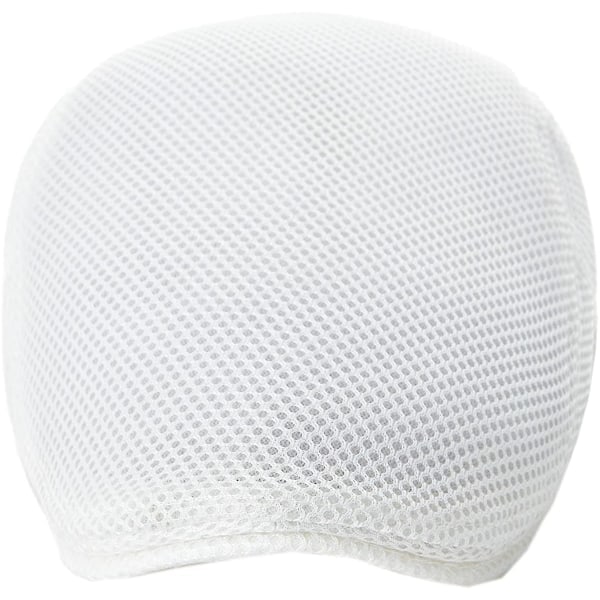 Herr Andningsbar Mesh Sommarhatt Justerbar Newsboy Basker Ivy Hatt Flat Cap vit