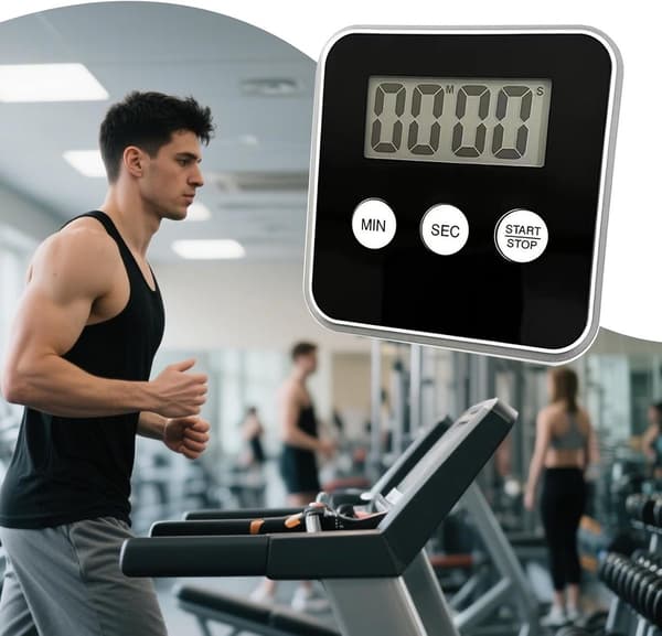 Digital kjøkkentimer, kjøkkentimer, Magnetisk baketimer, Vekkerklokke med stativ, Multifunksjonell timer, Svart
