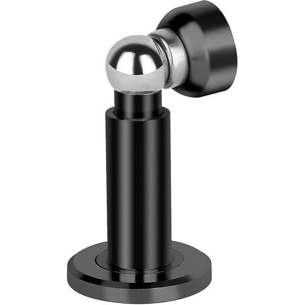 Justerbar Magnetisk Dörrstopp, Magnetisk Dörrstopp, 304 Rostfritt Stål Dörrhållare med Vägg- och Golvmontering (Svart)