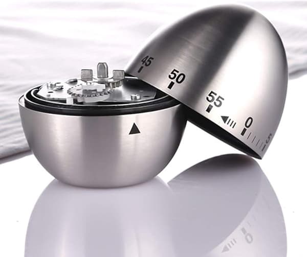 Timer Timer Analog Matlagingstimer Eggtimer Pomodoro Timer Matlagingstimer Mekanisk Redskap Visuell Timer Rustfritt Stål 60 Min for Klasserom eller Egg