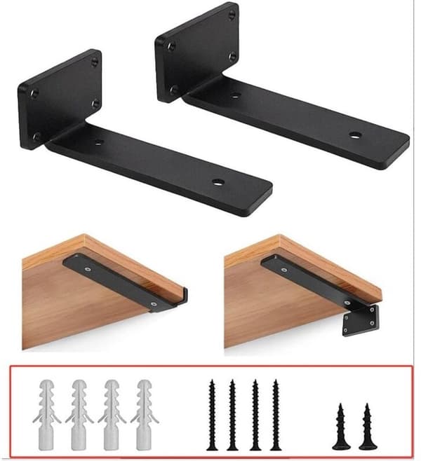 2 konsoler - Hyllkonsoler - 15 cm - 5 mm tjocka vägghyllkonsoler