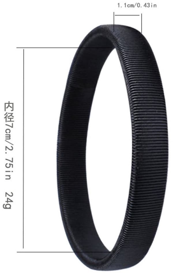 ING Ermer - 3 par - Elastiske metallermer - Klassisk stil - Svart/Gull/Sølv