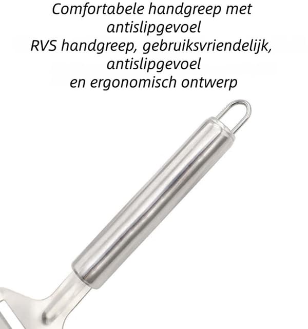 Håndholdt osteskjærersett (2 deler), non-stick rustfritt stål, sølv.