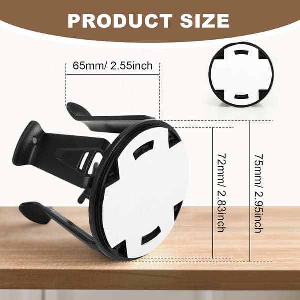 Universell bilkoppholder - 2 stk, multifunksjonell for for- og bakseter