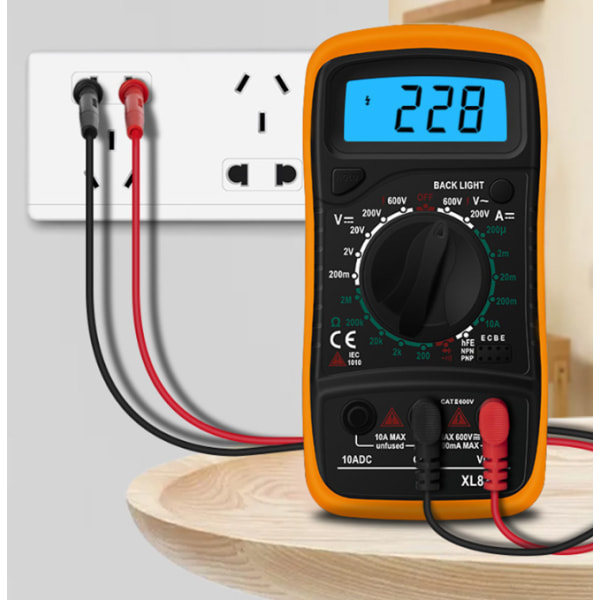 LCD Digital Multimeter, Högkvalitativ Voltmeter Amperemeter Ohmmeter, Elektrisk Testare