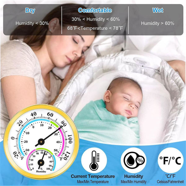 4 stk. Mini Termometer Hygrometer, 2 i 1 Indendørs Udendørs Temperatur Fugtighedsmåler For Hjem([HK])