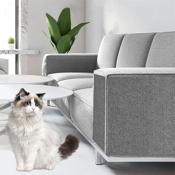 ING Selvklebende klorematte for katter - Selvklebende klorematte for vegg - 40cm*100cm - Lys grå