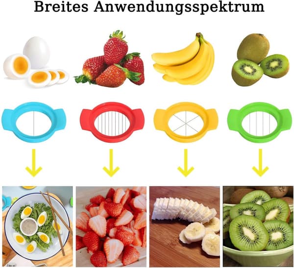 4-i-1 Eggkutter - Multifunksjonell Eggkutter - Laget av Rustfritt Stål og Plast
