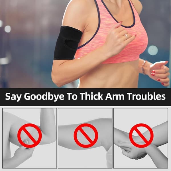 Justerbart kompressionsärmstöd för biceps tendinit och armbåge