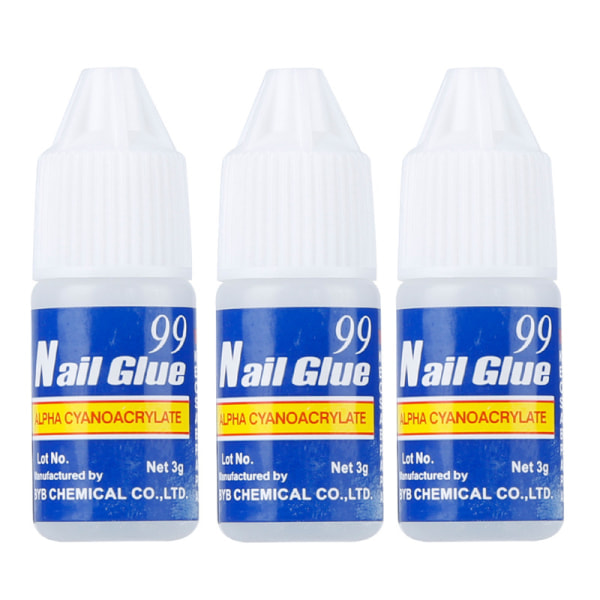 3 pcs Nail glue, tip glue, glue for loose nails 3g