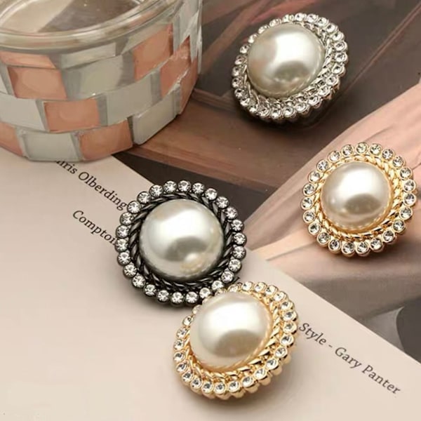 10 stk Perleknap-Skjorteknapper GULD 20MM 10ST 10ST guld gold gold 20MM10pcs-10pcs