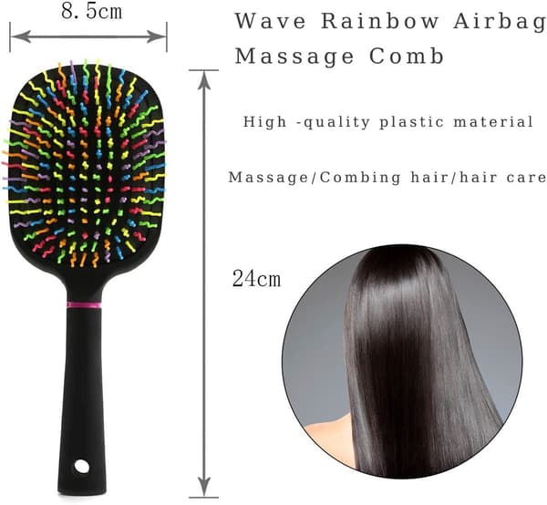 Regnbue Plastik Gaffel Kam, 1 Styk