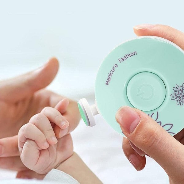 Elektrisk Nagelfil för Bebis, Säker Nagelklippare med 6 Slipdynor, Set för Trimning och Polering för Nyfödda, Spädbarn, Småbarn eller Vuxna, Tå och...
