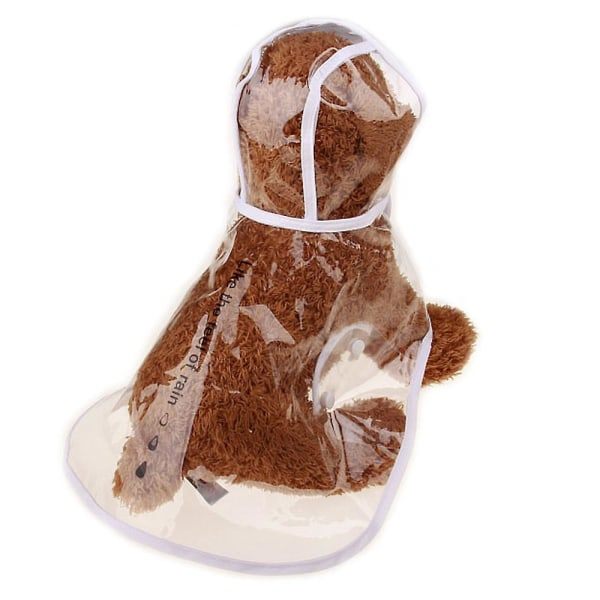 Vattentät poncho för hundar, hundkläder för hundar, transparent regnrock för hundar XL