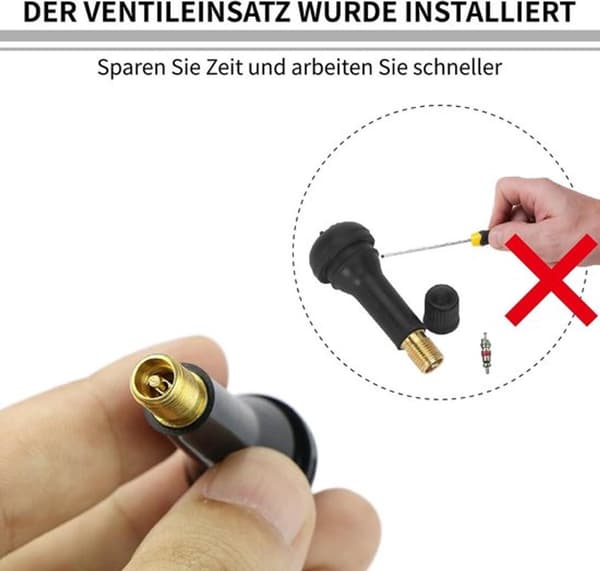 Gummidæk- og hjulventiler TR413, Bilventiler, Snap-On ventiler, Sort, 6 stk.