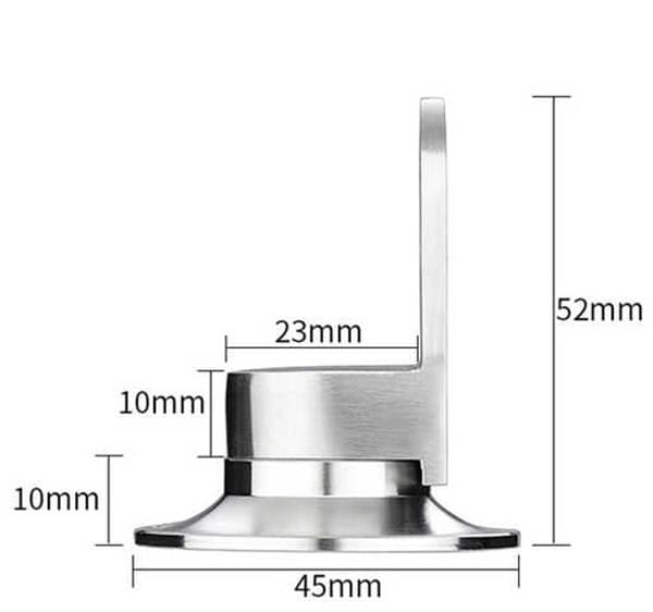 2 stk. Solid Støpt Sus304 Rustfritt Stål Gulvmontert Sterk Magnetisk Dørstopper