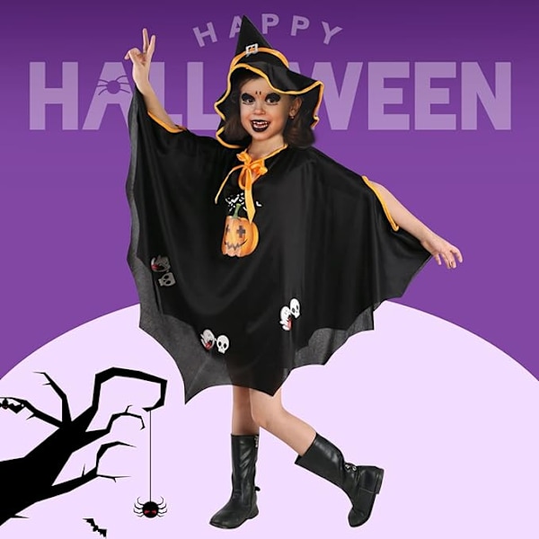 Halloween Kostym Barn, Halloween Häxa Kläder Kostym Barn, Halloween Kostym Barn, Maskeradkläder Barn, för Halloween