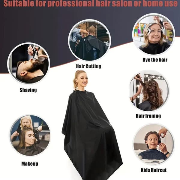Sort salonkappe - til klipning, farvning og highlights