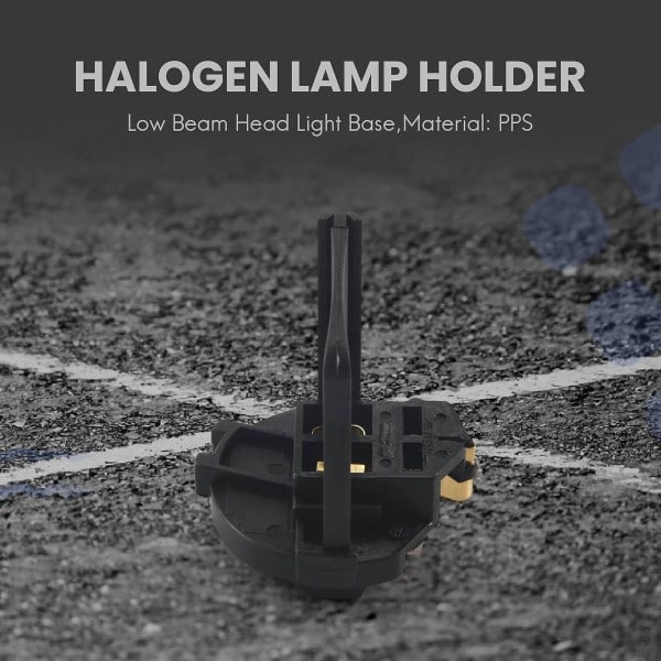 Halogen Pæreholder Lavstråle Forlygte Base Til Golf 6 Mk6 7 Mk7 Til R 5k0941109 Sort