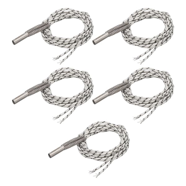 5 stk 50W rustfrit stålhoved nikkelkrom tråd 3D printer varmepatron 1m/39.4in DC12V