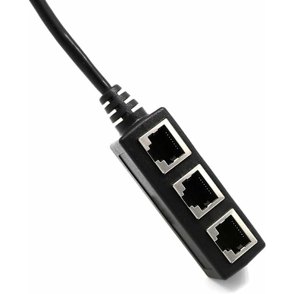 RJ45 Nettverk 1 til 3 Port Ethernet Adapter Adapterkabel Nettverkskabel Splitter