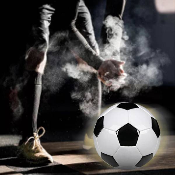 Størrelse 5 Professionelle Træningsfodbolde PU Læder Sort Hvid Fodboldmål Hold På