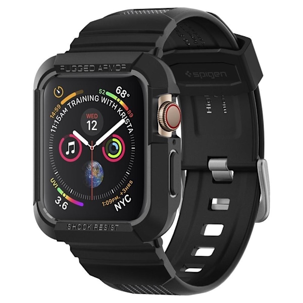 SPIGEN Armband Rugged Armor Pro Apple Watch 4/5/6/7/8/SE (44/45mm) Musta