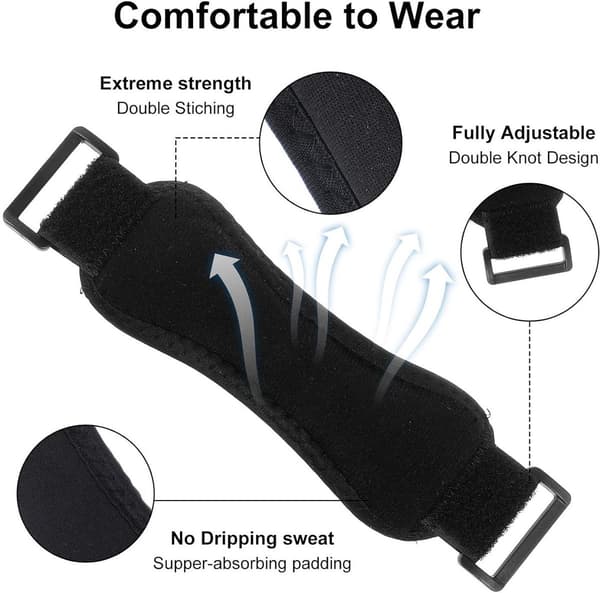 ING Allecto Plus, elastiska knäskydd för män med justerbart patellarsenbandage, stöder patella och stabiliserar menisken, 2-delat set
