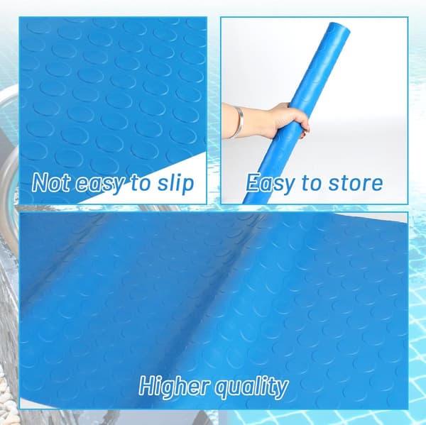 Poolstege Matta - Poolsteg Matta - Säker Simning - Halkfri PVC - 90x40 cm - Ej specificerad