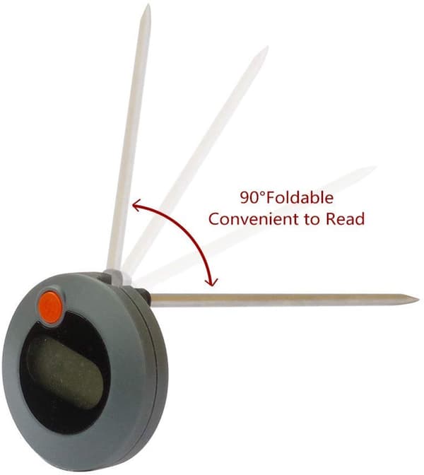 ING Mattermometer - Kjøkkentermometer - Steketermometer - Rustfritt stål - Maksimal temperatur opptil 250 grader Celsius
