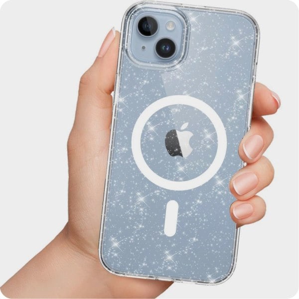 Tech-Protect iPhone 15 Deksel MagSafe FlexAir Hybrid Glitter