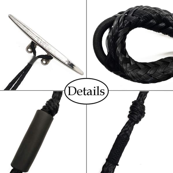 1,2 meter elastisk förtöjningslina (2-pack, blå), med spänne, lämplig för motorbåtar och kajaker.
