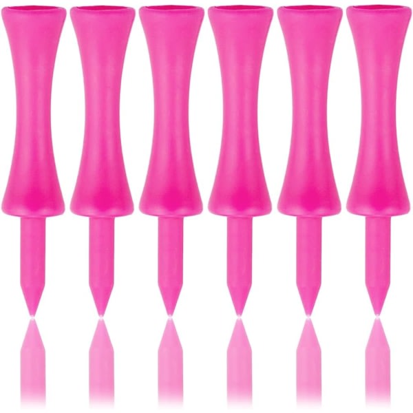 Pack of 100 pink 57mm plastic golf tees