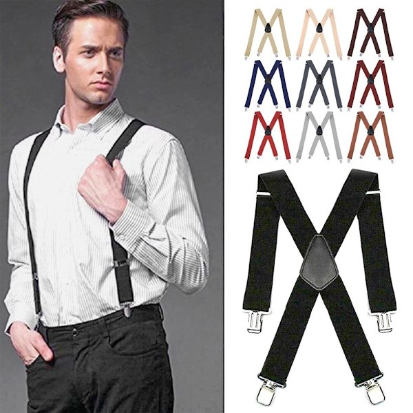 Suspenders til Mænd Elastiske Suspenders 4 4