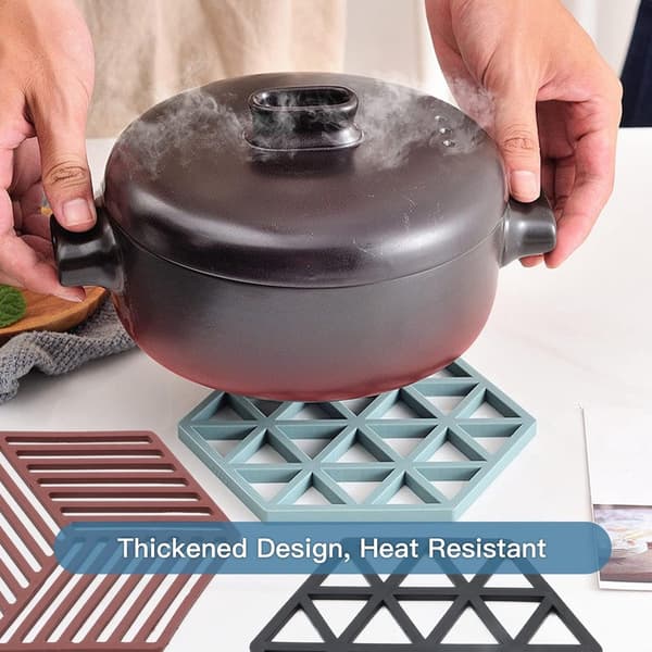 Pata- ja pannunaluset - 8-osainen silikoninen lasinalussarja