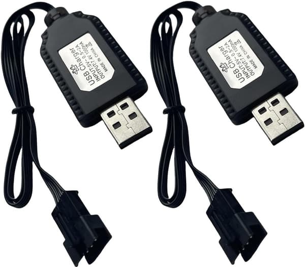 7,4V fjernkontroll batteriladekabel, SM-4PIN plugg