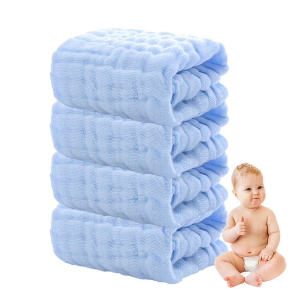 Baby Muslin Washcloths - Soft Face Cloths, Absorbent Bath Face