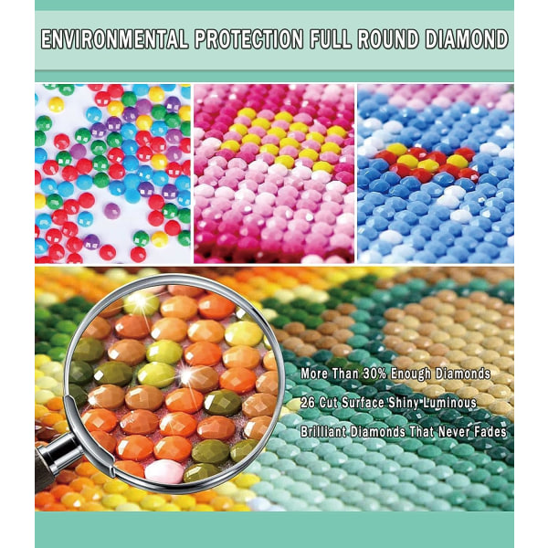 30 × 40 Värikäs kukkakimppu timanttimaalaus (30 * 40 1 kpl) Timanttimaalaus