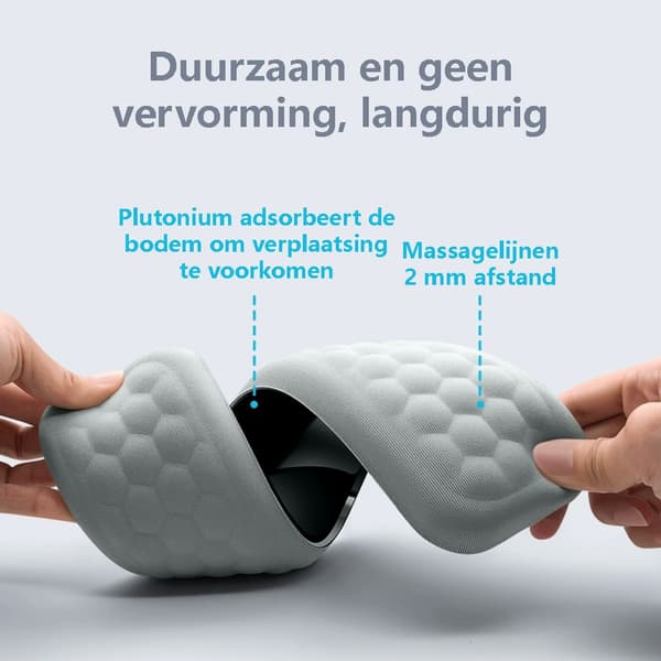Håndboldstøtte til berøring og spil, håndledsstøtte, ergonomisk memory foam håndstøttesæt til skrivebord og spil (grå)
