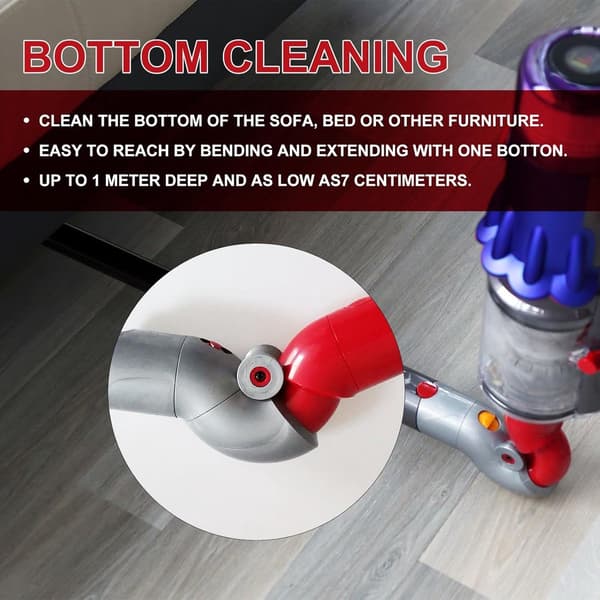 ING Roterende adapterhode, kompatibelt med Dyson V7/V8/V10/V11 støvsugertilbehør