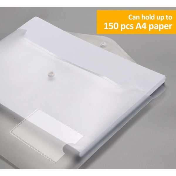 20-pack A4 Plastmapp (Transparent) - Dokumentfickor - Snapp