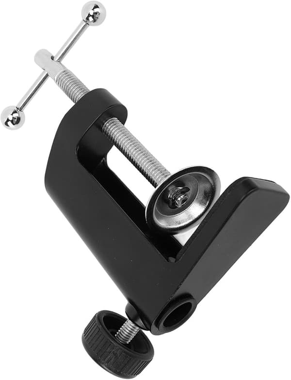 C-formet skrivebordsstativ - justerbar C-formet skrivebordslampeclips i aluminium