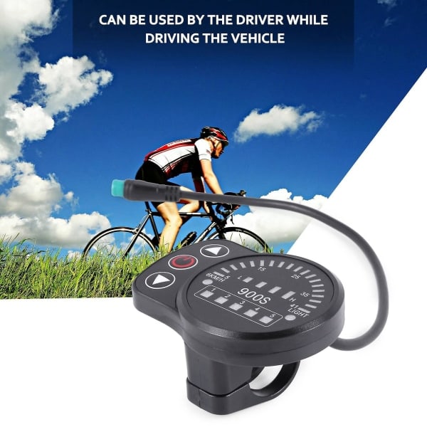 Kt-900s E-cykel LED Display Måler Vandafvisende Stik Display Kodetabel Universal 24v/36v/48v Elektrisk([HK])