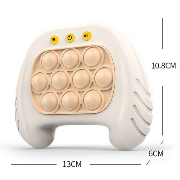 Snabb Tryckpusselspelmaskin Pop Fidget Leksak Bubbla Leksak VIT vit