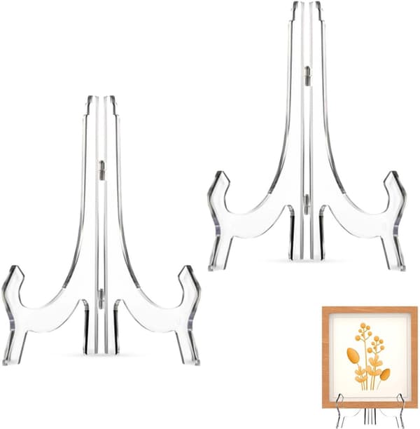 ING Tallriksställ - Hållbart Tallriksställ - Passar 21-24cm Tallrikar - Transparent - Plast