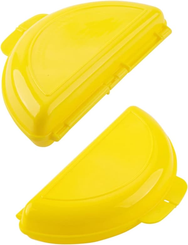 Mikrobølgeovn Eggdamper 2-delt sett, Frokost Kokemold, Gul